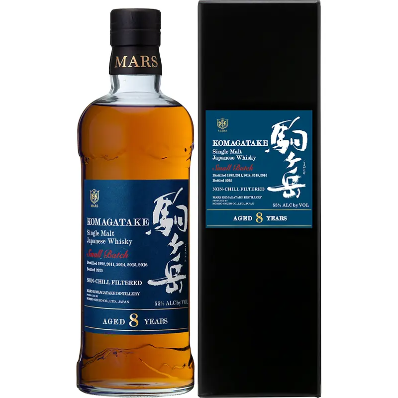 シングルモルト駒ヶ岳 AGED 8 YEARS スモールバッチ 2025 55％ 700ml 瓶 化粧箱入